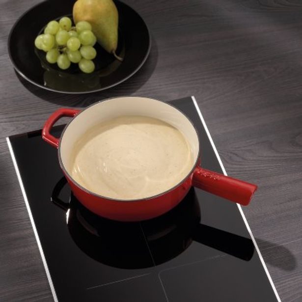 KELA Pánev na sýrové fondue litinová CALIDO 1,8 l červená KL-16622