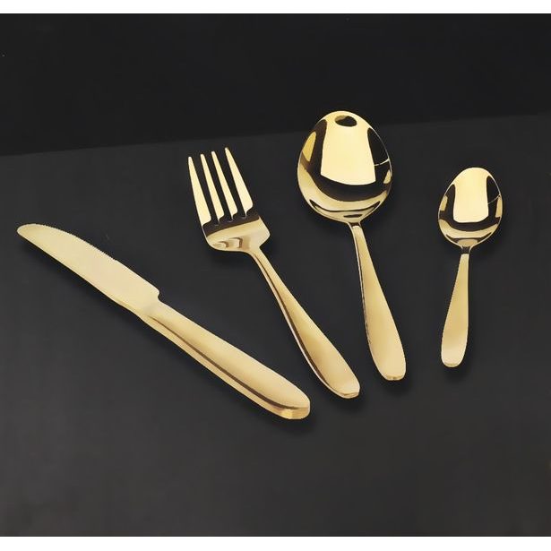 EXCELLENT HOUSEWARE Sada příborů nerez 24 ks ZLATÁ KO-CC4100940