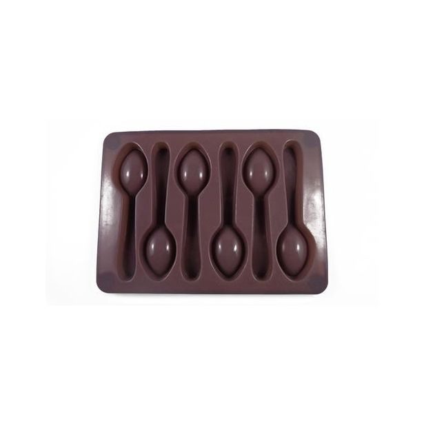 TORO Forma silikonová na led/čokoládu,tvar lžička,šedo-hnědá_hamashop