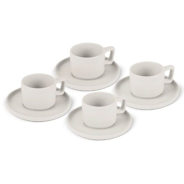 BERLINGERHAUS Sada hrnků na espresso s podšálkem 8 ks 100 ml Sahara Collection BH-10015