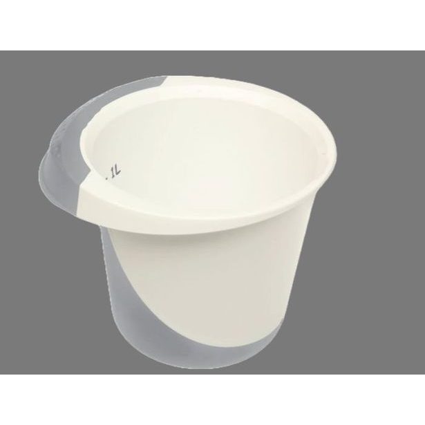 mísa 1,5l šlehací DE LUXE, sever.šedá/bílá, plast