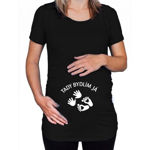 Těhotenské tričko - Tady bydlím já