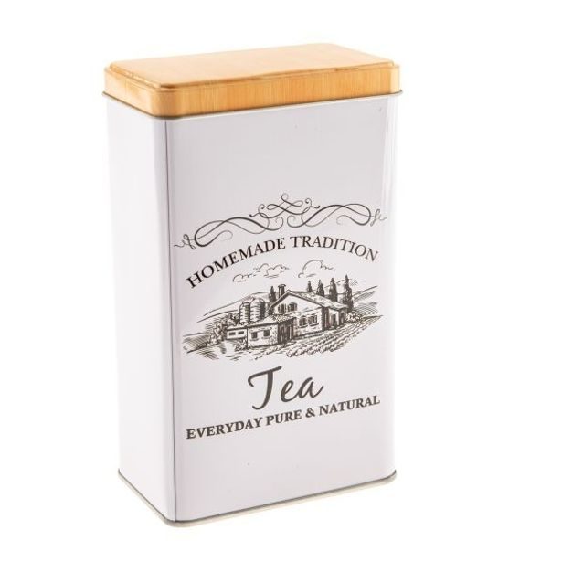 dóza plech. 9,0x6,0x16,0cm, TEA HOMEMADE TRAD.