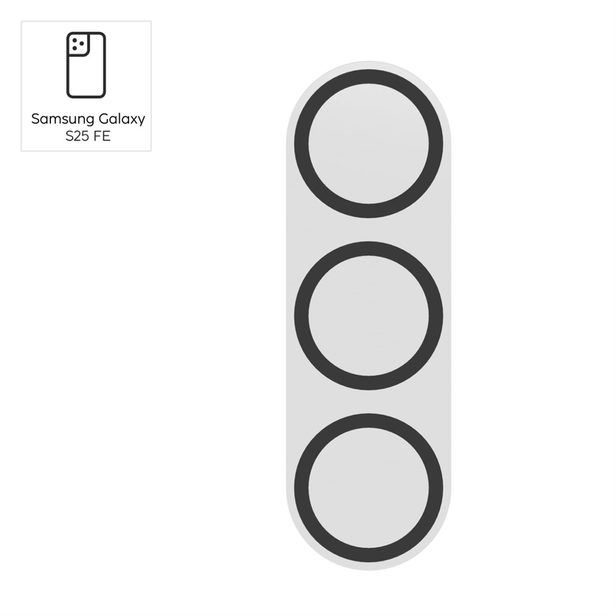 Hama Cam Protect, ochranné sklo fotoaparátu pro Samsung Galaxy S25 FE, průhledné