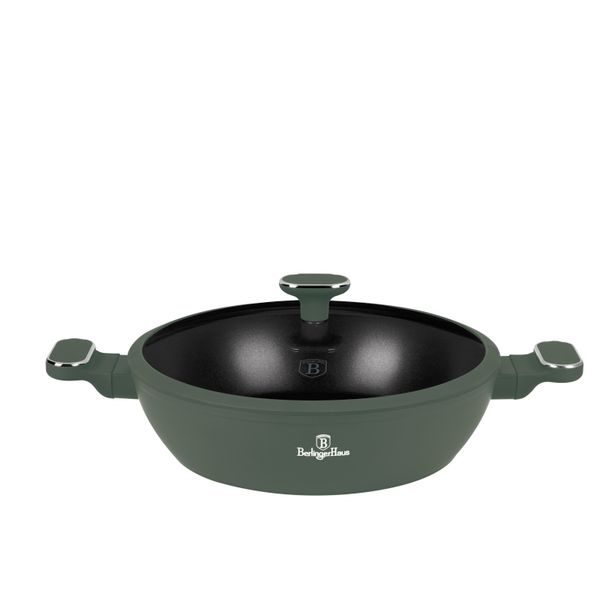 BERLINGERHAUS Kastrol s titanovým povrchem a poklicí 30 cm Matte Green Collection BH-8199