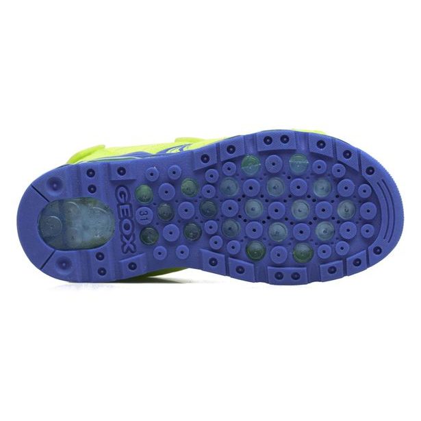 Detská letná obuv GEOX J SANDAL ANDROID BOY FLUO YELLOW/ROYAL