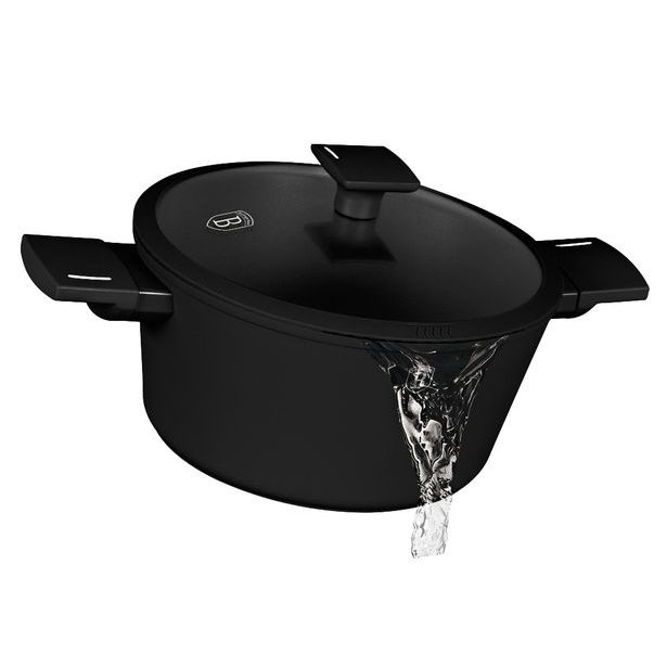 BERLINGERHAUS Sada nádobí s titanovým povrchem 10 ks Matte Black Collection BH-8197