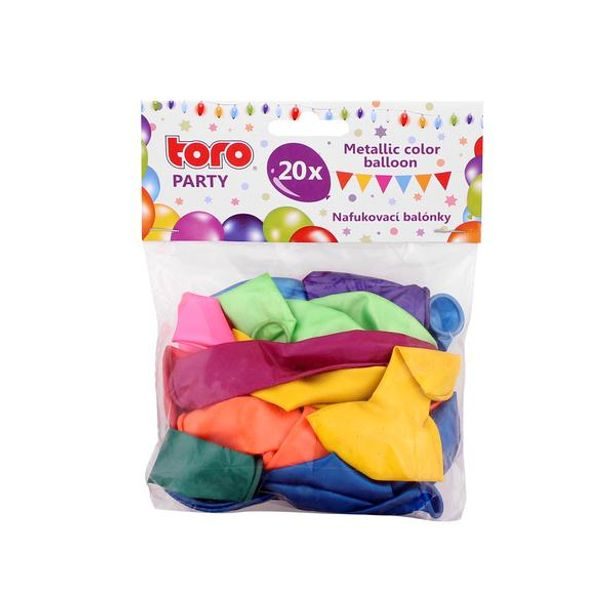 TORO BALÓNKY METAL 23CM, 20KS, ASSORT_hamashop