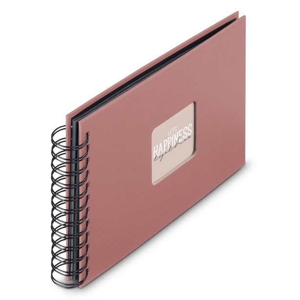 Hama album klasické spirálové FINE ART 24x17 cm, 50 stran, terra, černé listy