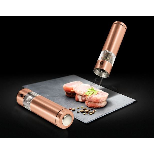 BERLINGERHAUS Mlýnek na pepř a sůl elektrický Rosegold Metallic Line BH-1906