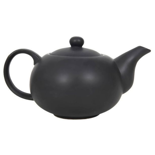 HIT Konvice na čaj keramická servírovací 1 l černá HT-24303223