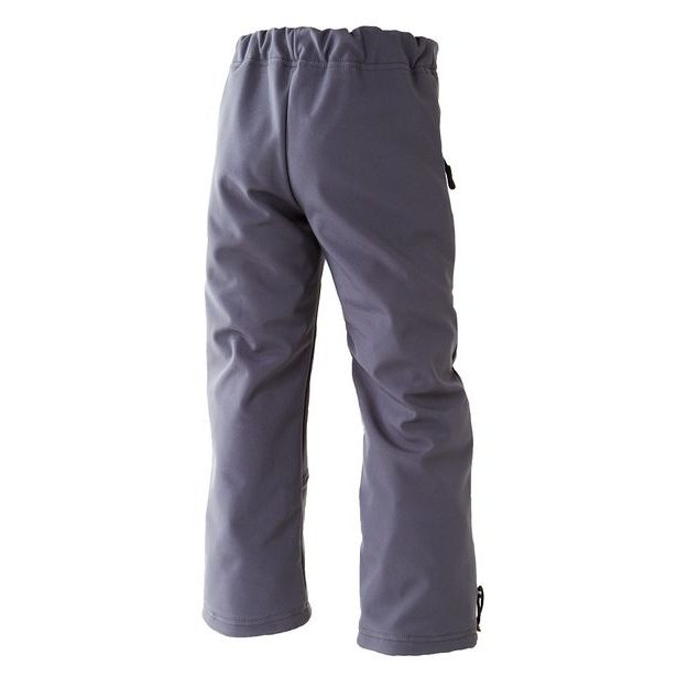 MODADETI_ADELLiNO Softshellové nepromokavé kalhoty podšité fleecem šedé