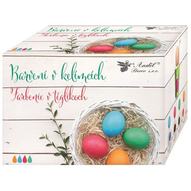 barvy na vajíčka vč. 4ks kelímků, držáček