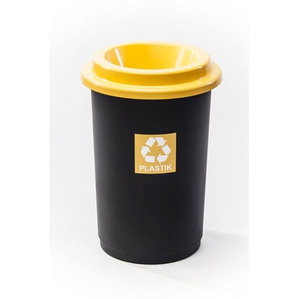 koš odp.50l ECO BIN žlutý,tříd.odp.,plast