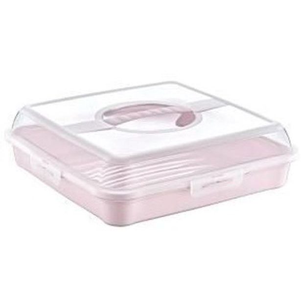 box PARTY-Enrico, 34,5x34,5x10,5cm, sev.růž., plast