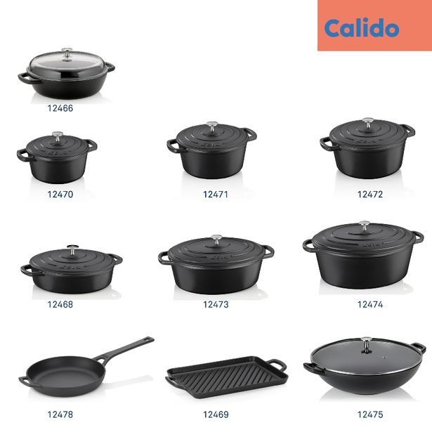 KELA Hluboká pánev litinová CALIDO 28 cm 3,8l černá KL-12466