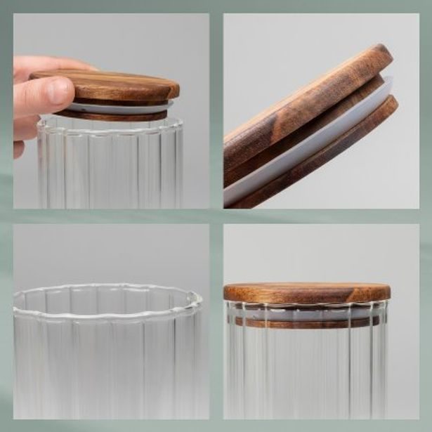 KELA Zásobní dóza Dorothea sklo transparentní 22,5cm 9,0cm 1,1l KL-15284