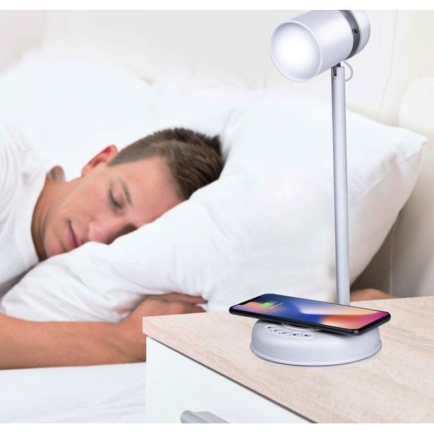 GRUNDIG Stolní lampa LED s bezdrátovou nabíječkou na mobil 3v1 ED-247255