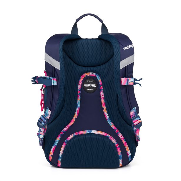 Studentský batoh + etue OXY Sport Flowers Blue