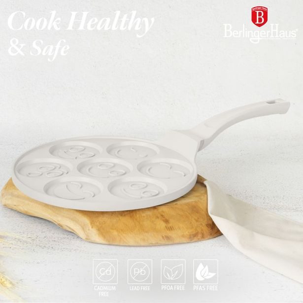 BERLINGERHAUS Lívanečník s titanovým povrchem Smajlíci 26 cm Sahara Collection BH-7792