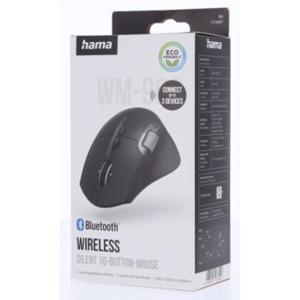 Hama bezdrátová Multi Device myš WM-900, nabíjecí, tichá, podsvícená