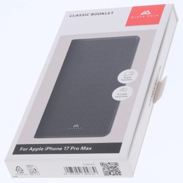 Black Rock The Classic, pouzdro-knížka pro Apple iPhone 17 Pro Max, funkce stojanu, černé
