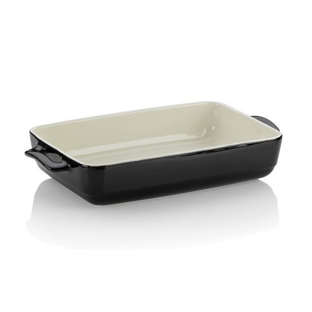 KELA Zapékací mísa keramická MALIN 37,5 x 22 cm černá KL-11936