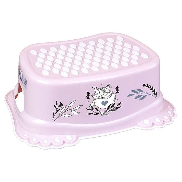 taburetka 40x29,v.14cm, LIŠKA růžová, plast