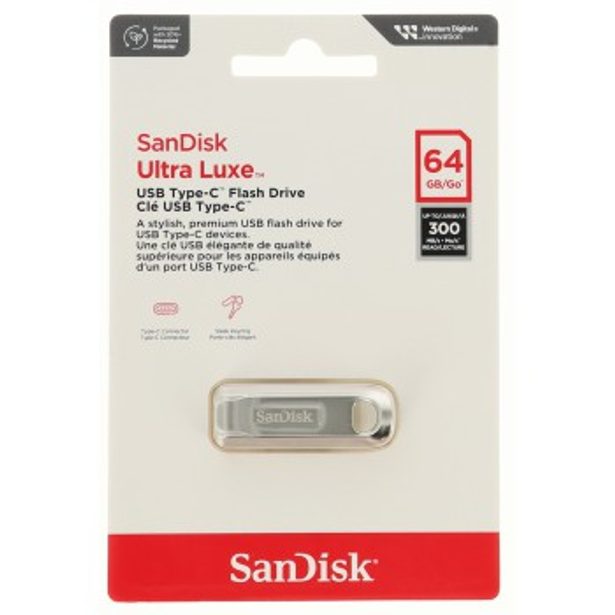 SanDisk Ultra Luxe USB Type-C 64 GB USB 3.2 Gen 1, metalický design