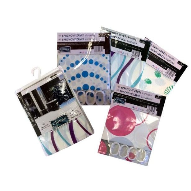 závěs 180x200 PEVA koupel.BW501A CLANAX