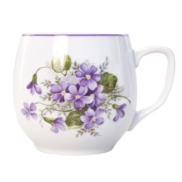 hrnek 300ml BAŇÁK-FIALKY 8354 V1+V3, čes.porcelán