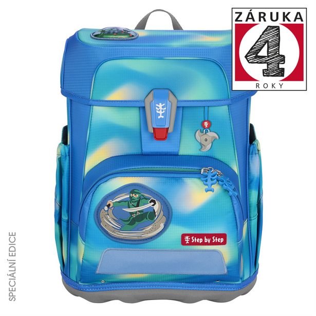 Školní aktovka Step by Step CLOUD FLASH, Ninja Zazu - 5 dílný set, AGR certifikát