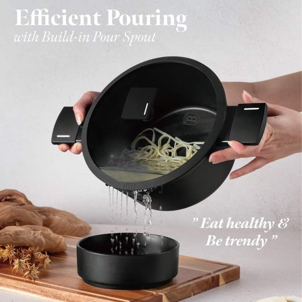 BERLINGERHAUS Sada nádobí s titanovým povrchem 15 ks Matte Black Collection BH-8198