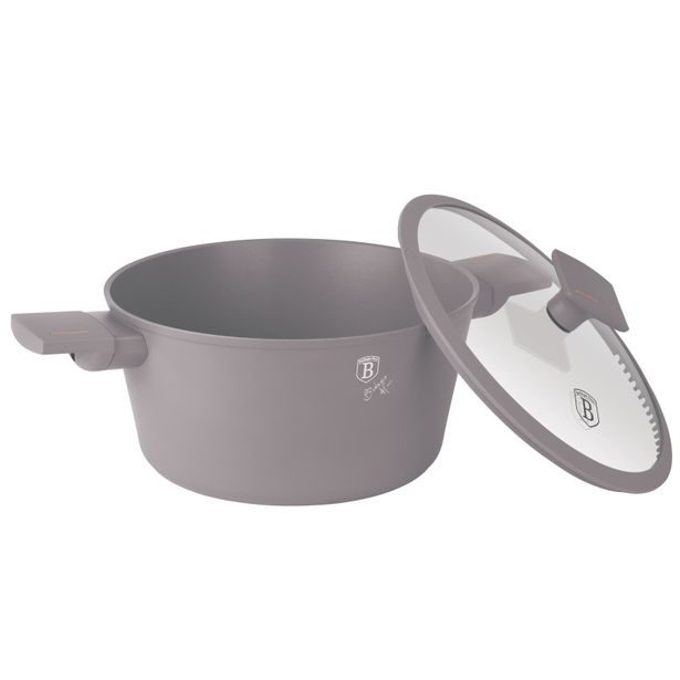 BERLINGERHAUS Kastrol s titanovým povrchem a poklicí 28 cm Taupe Collection BH-8102