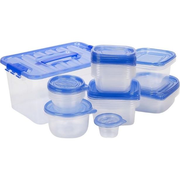 EXCELLENT HOUSEWARE Dóza na potraviny JUMBO sada 27 ks modrá KO-362000020modr