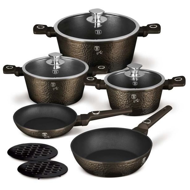 BERLINGERHAUS Sada nádobí s titanovým povrchem 10 ks Primal Gloss Collection BH-8243