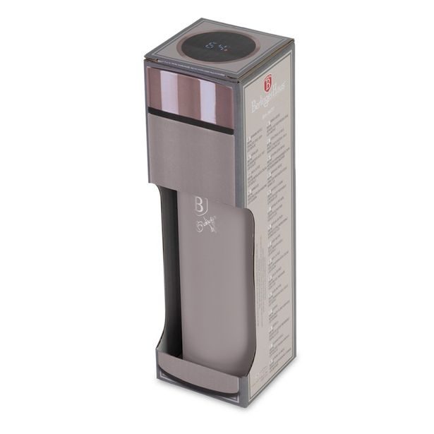 BERLINGERHAUS Chytrá termoska s ukazatelem teploty 0,5 l Taupe Collection BH-9677