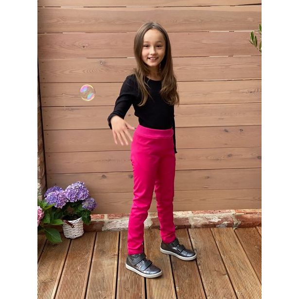 MODADETI Softshellové nepromokavé legíny ADELLiNO pružné podšité fleecem růžové