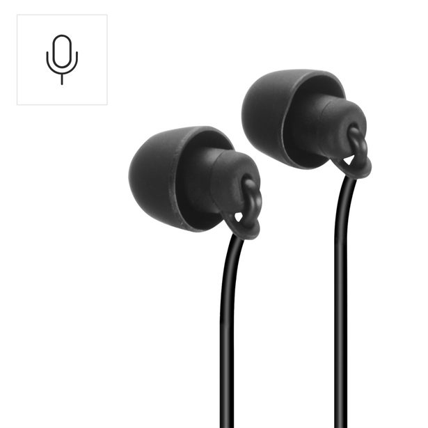 Hama USB-C sluchátka s mikrofonem Calm, mini špunty, černá