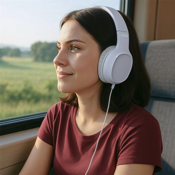Hama USB-C sluchátka s mikrofonem Fun C, uzavřená, bílá