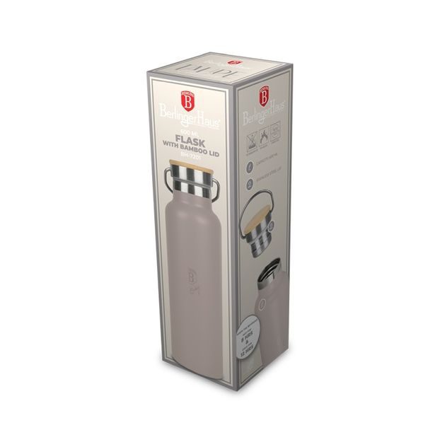 BERLINGERHAUS Termoska lahev s dvojitou stěnou nerez 0,6 l Taupe Collection BH-7201