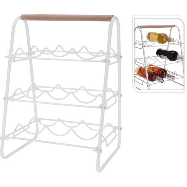 EXCELLENT HOUSEWARE Stojan na víno kovový 9 lahví KO-HZ1915470