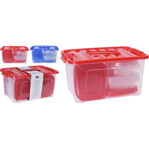 EXCELLENT HOUSEWARE Dóza na potraviny JUMBO sada 27 ks červená KO-362000020cerv