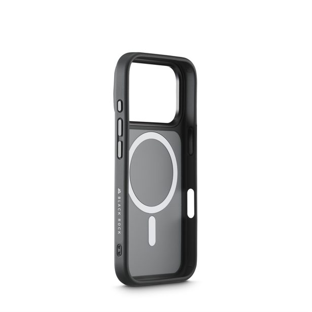 Black Rock Hybrid Case, kryt pro Apple iPhone 17 Pro, magnetický, matný, poloprůhledný černý