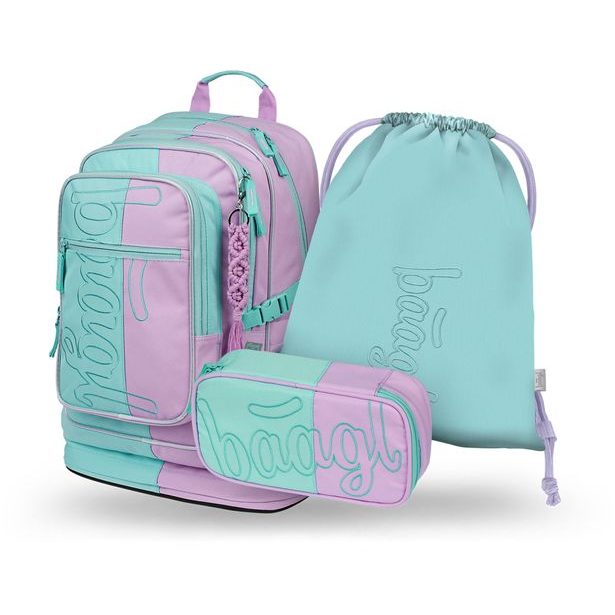 BAAGL SET 3 Cubic Sweet: batoh, penál, sáček