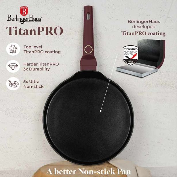 BERLINGERHAUS Pánev na palačinky s titanovým povrchem 28 cm Leonardo Collection BH-8026