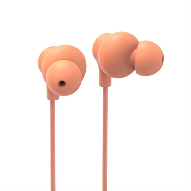 Hama USB-C sluchátka s mikrofonem Curly, špunty, oranžová