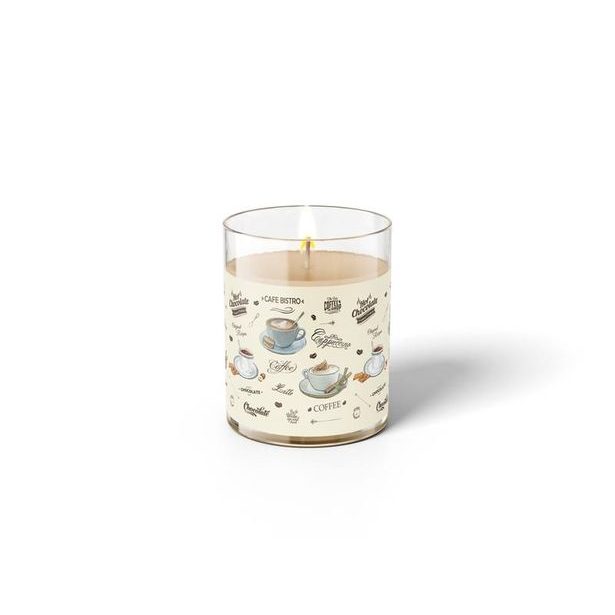 Provence SVÍČKA VE SKLE CAFE BISTRO 7X8CM 135G_hamashop