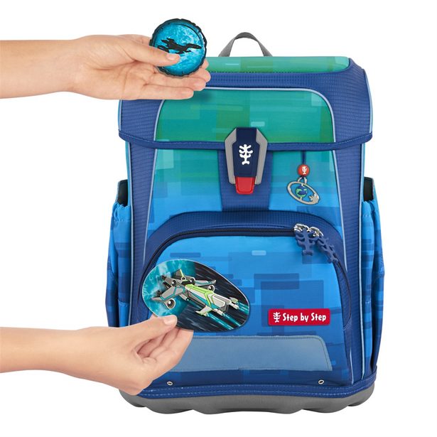 Školní aktovka Step by Step CLOUD OCEAN, Space Craft Spike - 5 dílný set, AGR certifikát