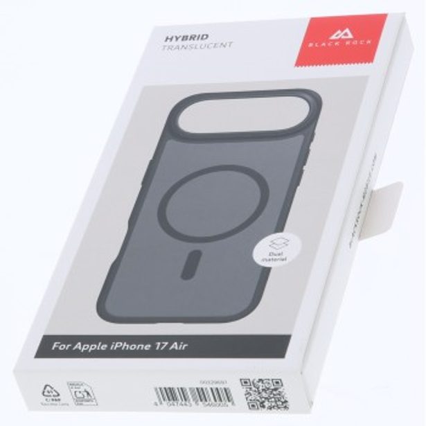 Black Rock Hybrid Case, kryt pro Apple iPhone Air, magnetický, matný, poloprůhledný černý